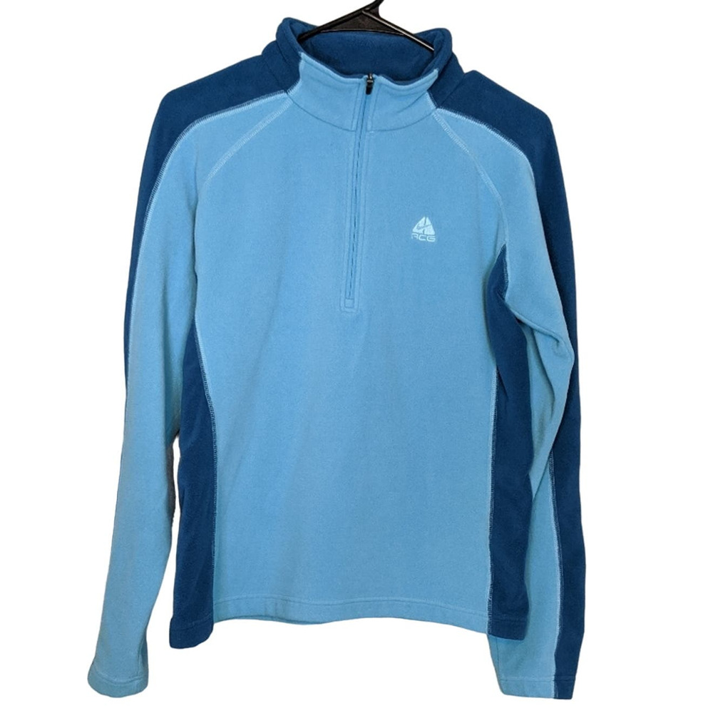 Nike ACG Fleece Half Zip Jacket Fit Thermal M Blue Long Sleeve Sport Athletic